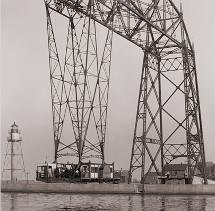Duluth Aerial Bridge with gondola, circa 1908