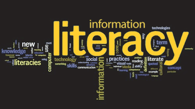 Word cloud containing Information literacy