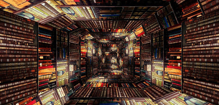 Tunnel of Library Books