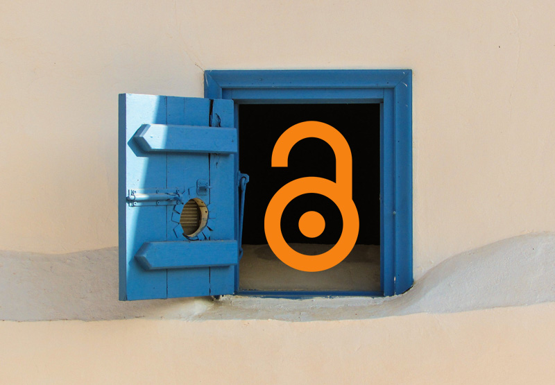 An open combination lock resembling letter A