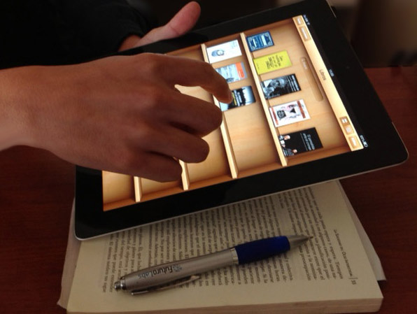 Selecting an eBook on an iPad