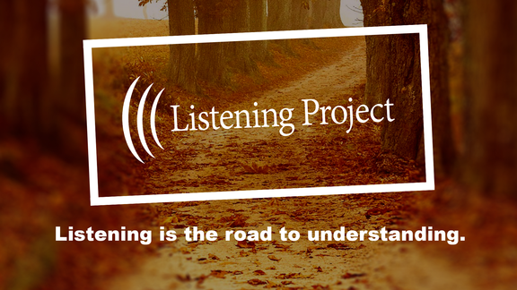 listening project logo over an autumn background
