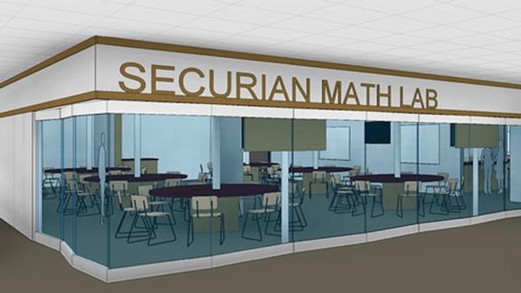 Architectural Drawing of the Securian Math Learning Lab Expansion