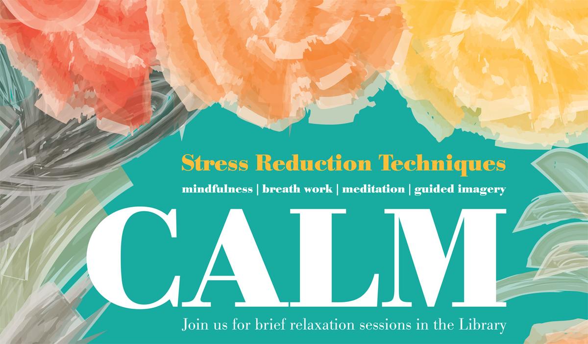 CALM poster with flowered border
