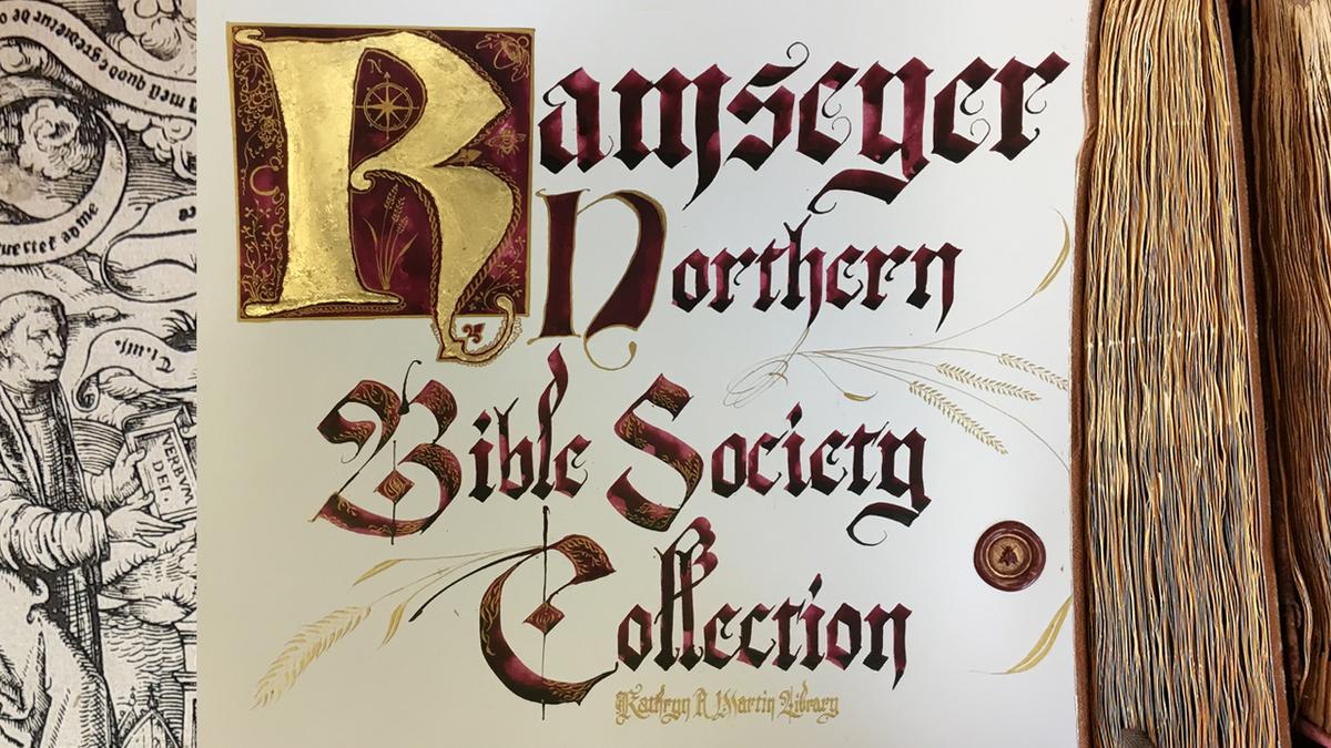 The Ramseyer-Northern Bible Society Collection sign 