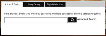 a computer screenshot of the library's online catalog search tool