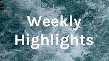 weekly highlights logo: white text on a mixed colors background