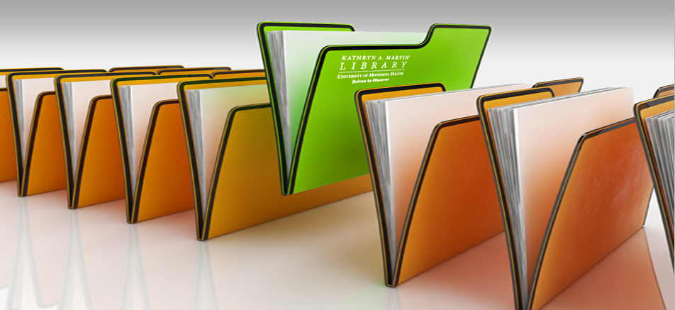 a row of file folders with library policies folder prominent